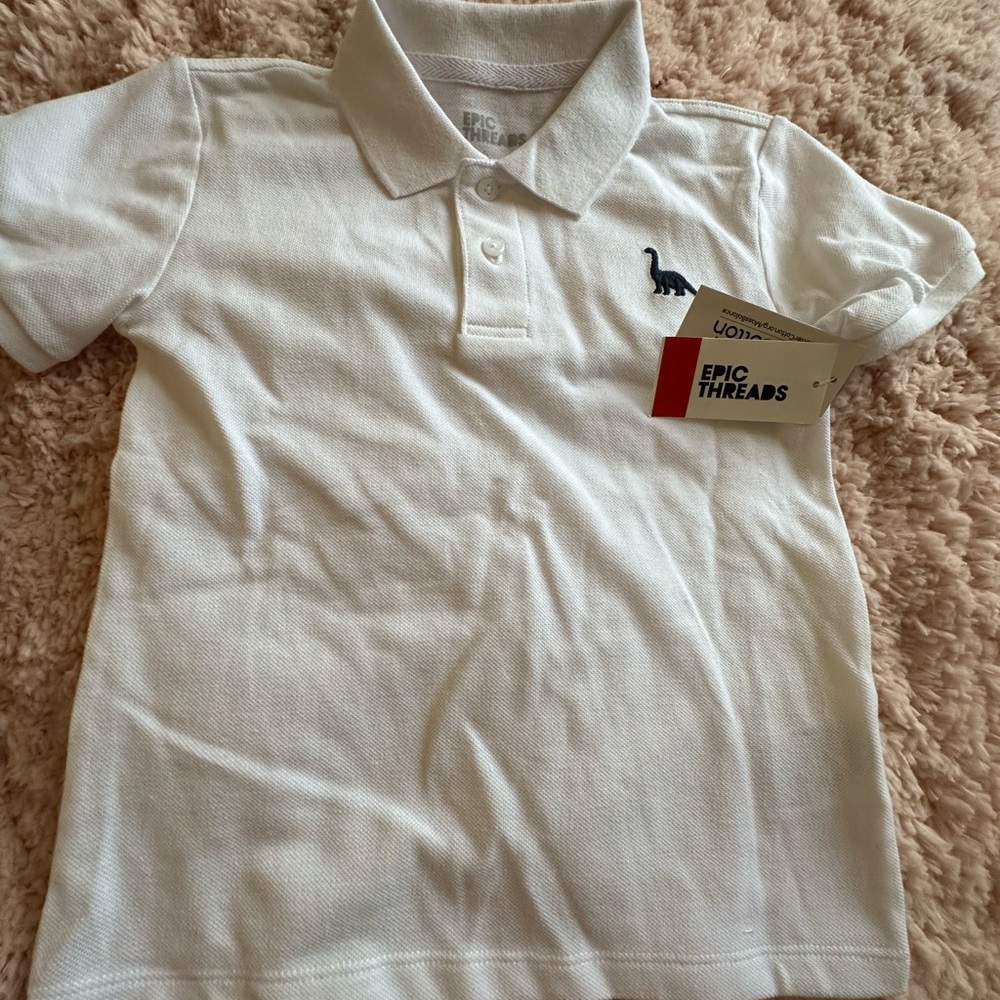 Epic Threads White Polo Shirt Classic Piqué Knit